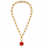clover circle x link chain necklace