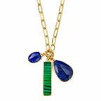 three gemstones necklace