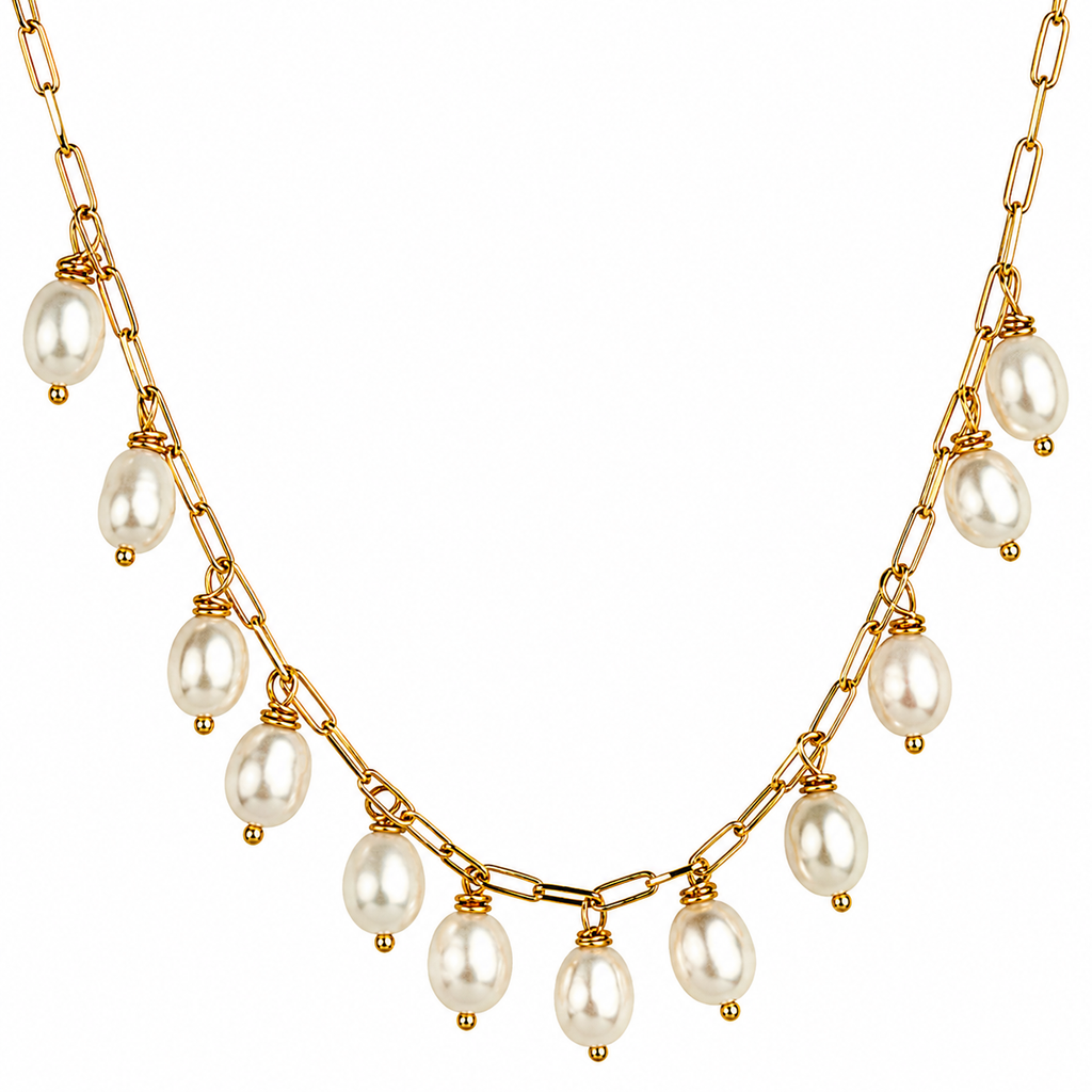 pearl drops necklace