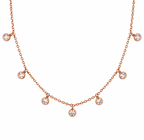 dainty rose sparkle dots necklace