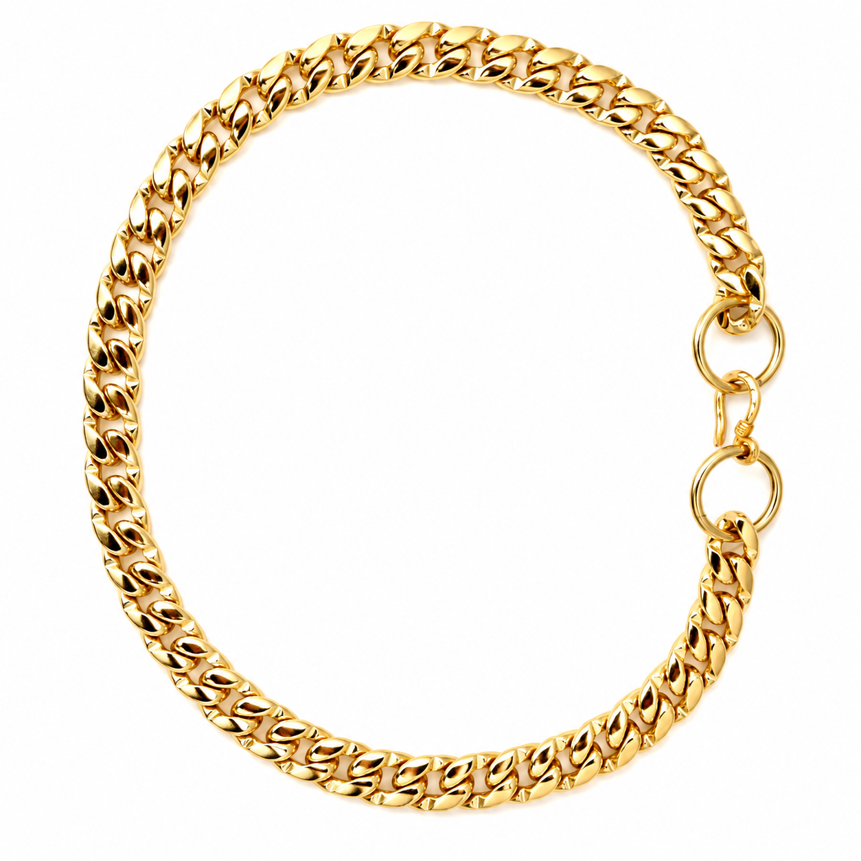 twin circle cubano choker necklace