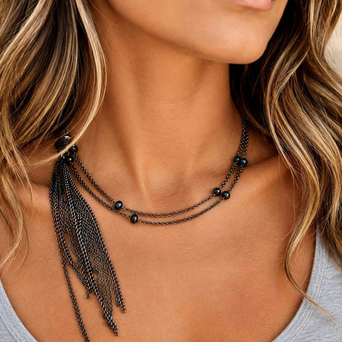dripping chains necklace