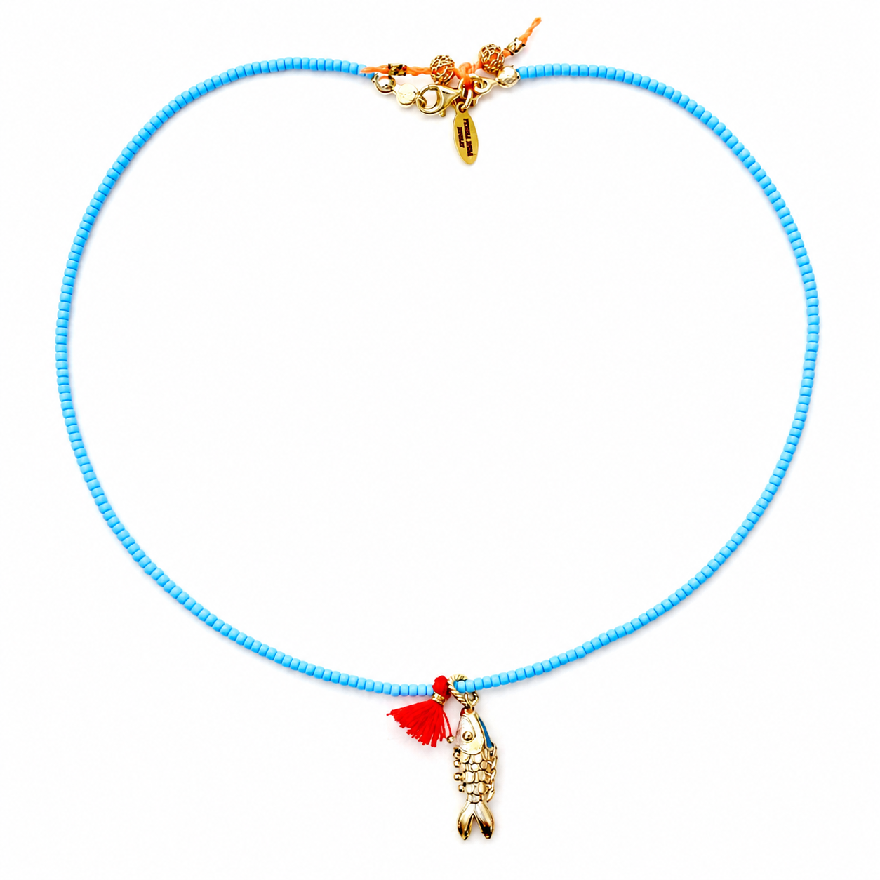 turquoise little fish necklace