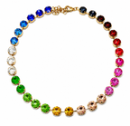 chunky rainbow crystal choker necklace