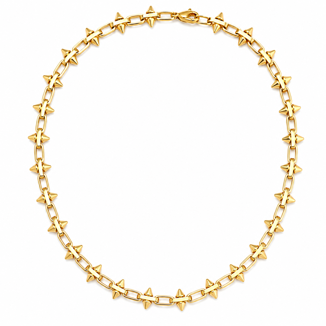 mini spikes chain necklace