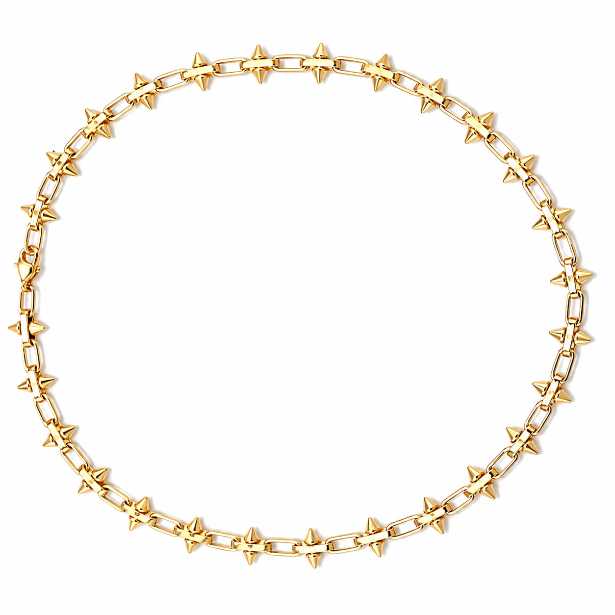 mini spikes chain necklace