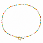 dainty rainbow enamel necklace