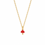 mini mushroom necklace