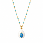 sweet turquoise evil eye necklace