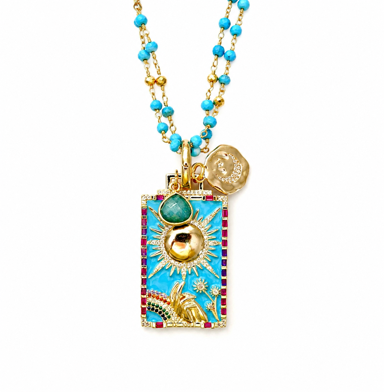 turquoise whimsical necklace