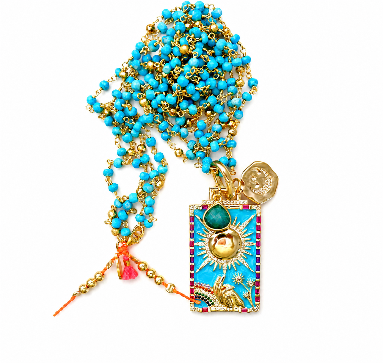turquoise whimsical necklace