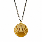 vintage sunrise locket necklace