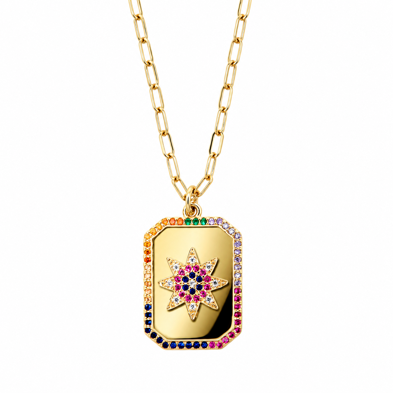 rainbow star necklace