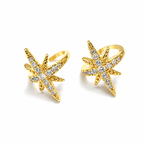 star cuff earrings