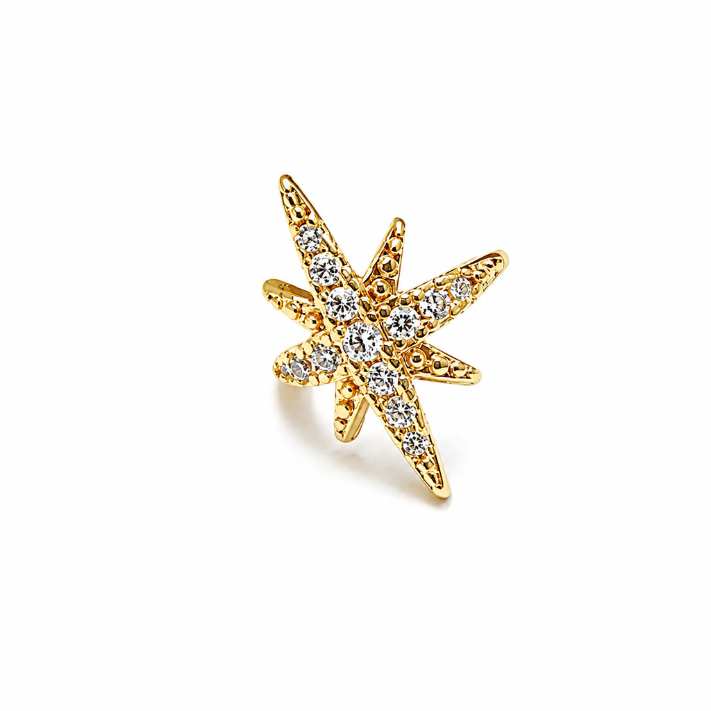 star cuff earrings
