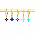 tiny x tiny clover earrings