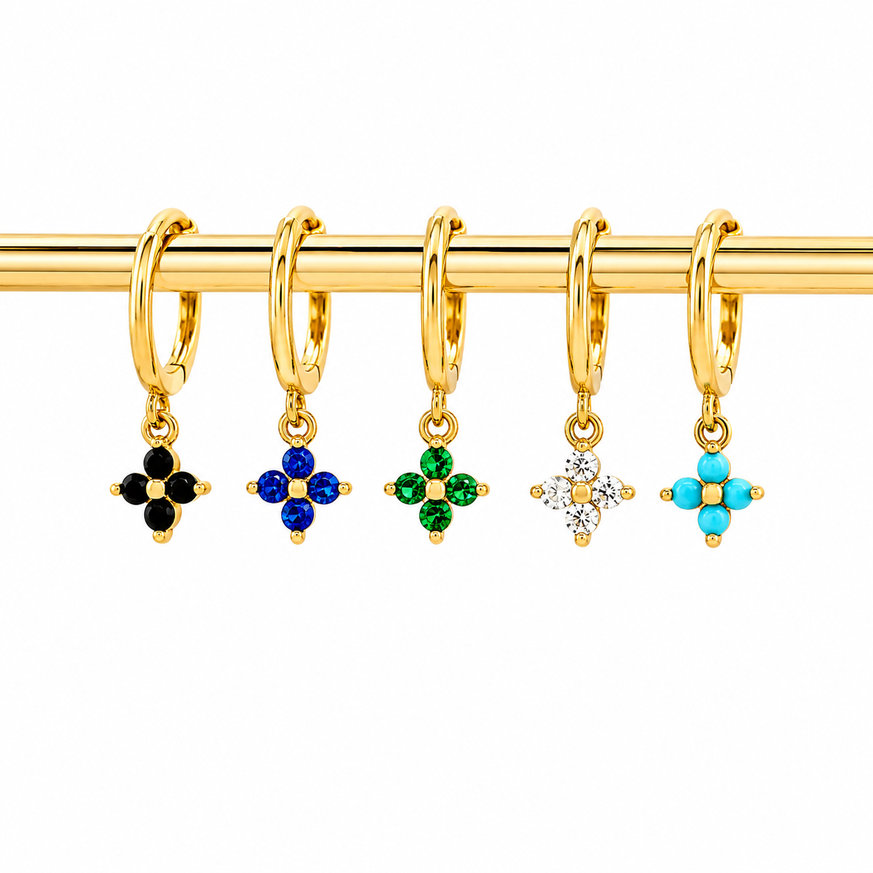 tiny x tiny clover earrings