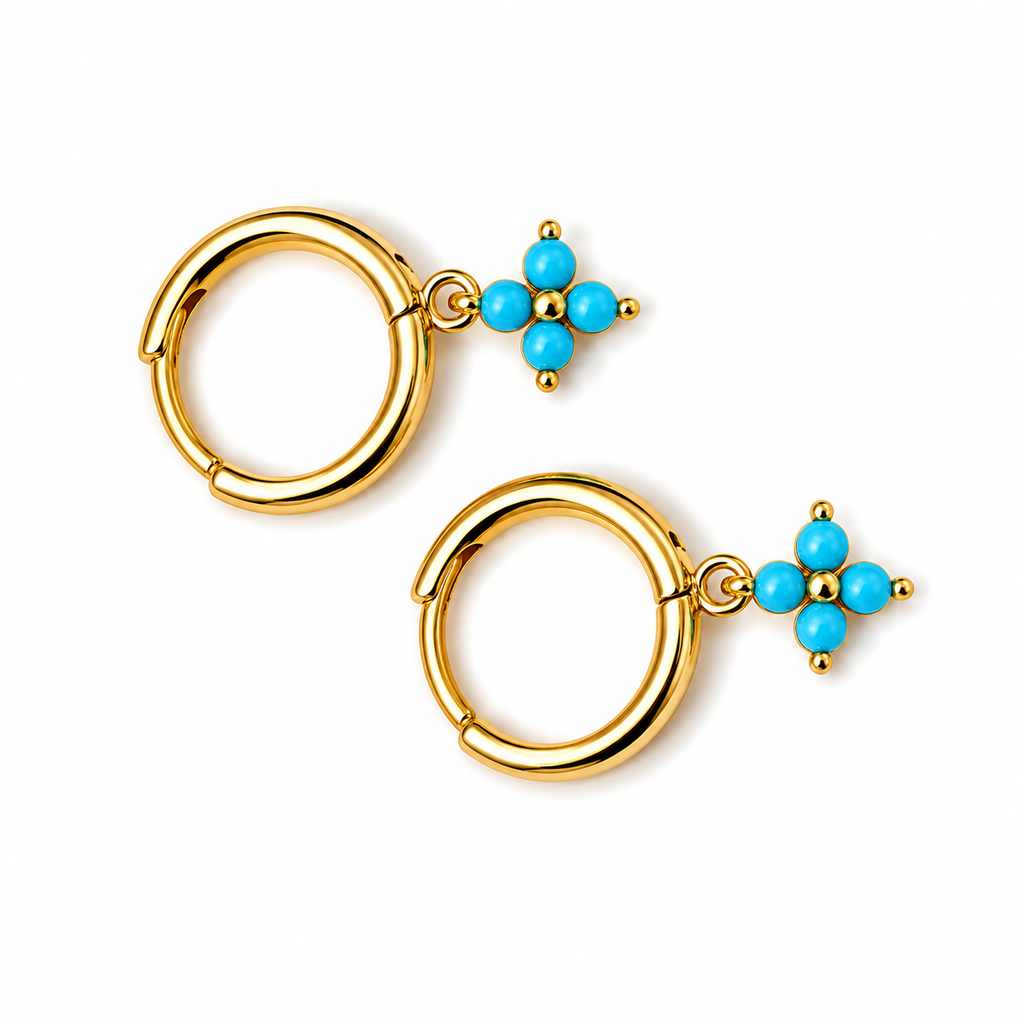tiny x tiny clover earrings