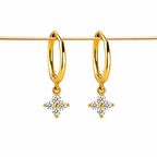 tiny x tiny clover earrings