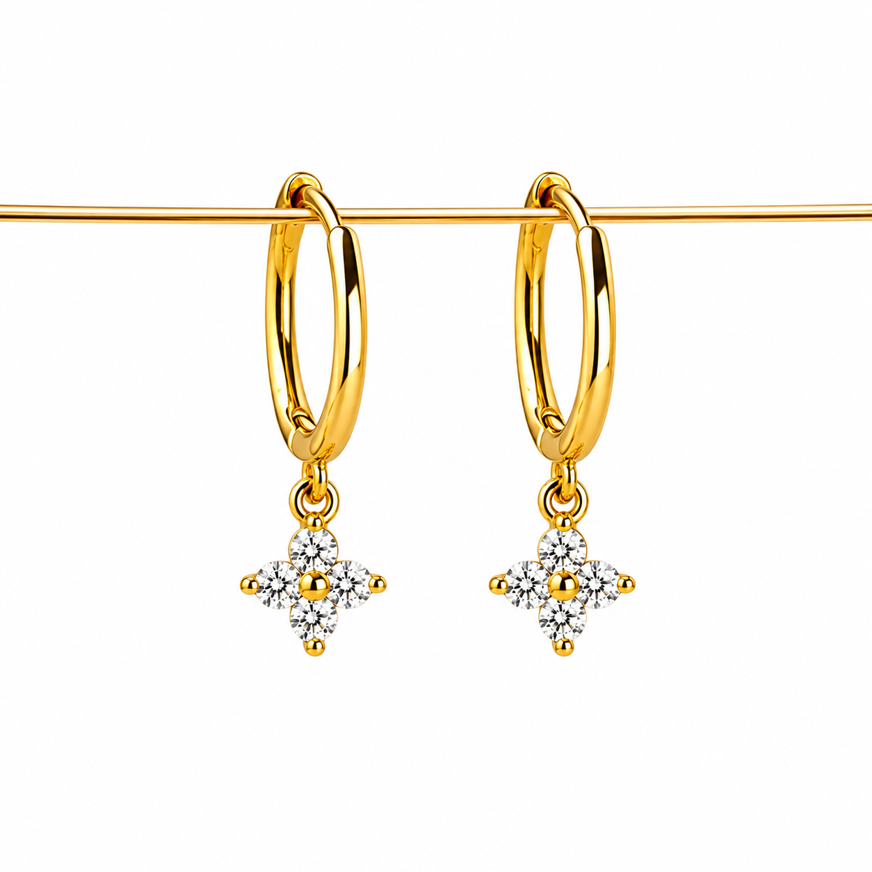 tiny x tiny clover earrings