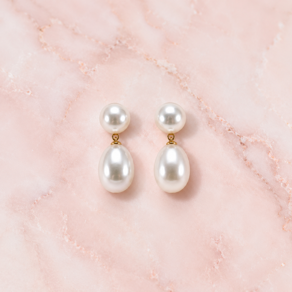 sweet drop pearl earrings