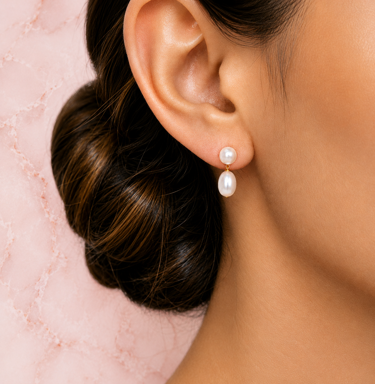 sweet drop pearl earrings