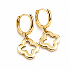 dangling bling clover earrings