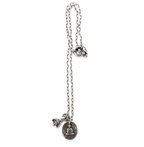 fleur de lis x buddha mens necklace