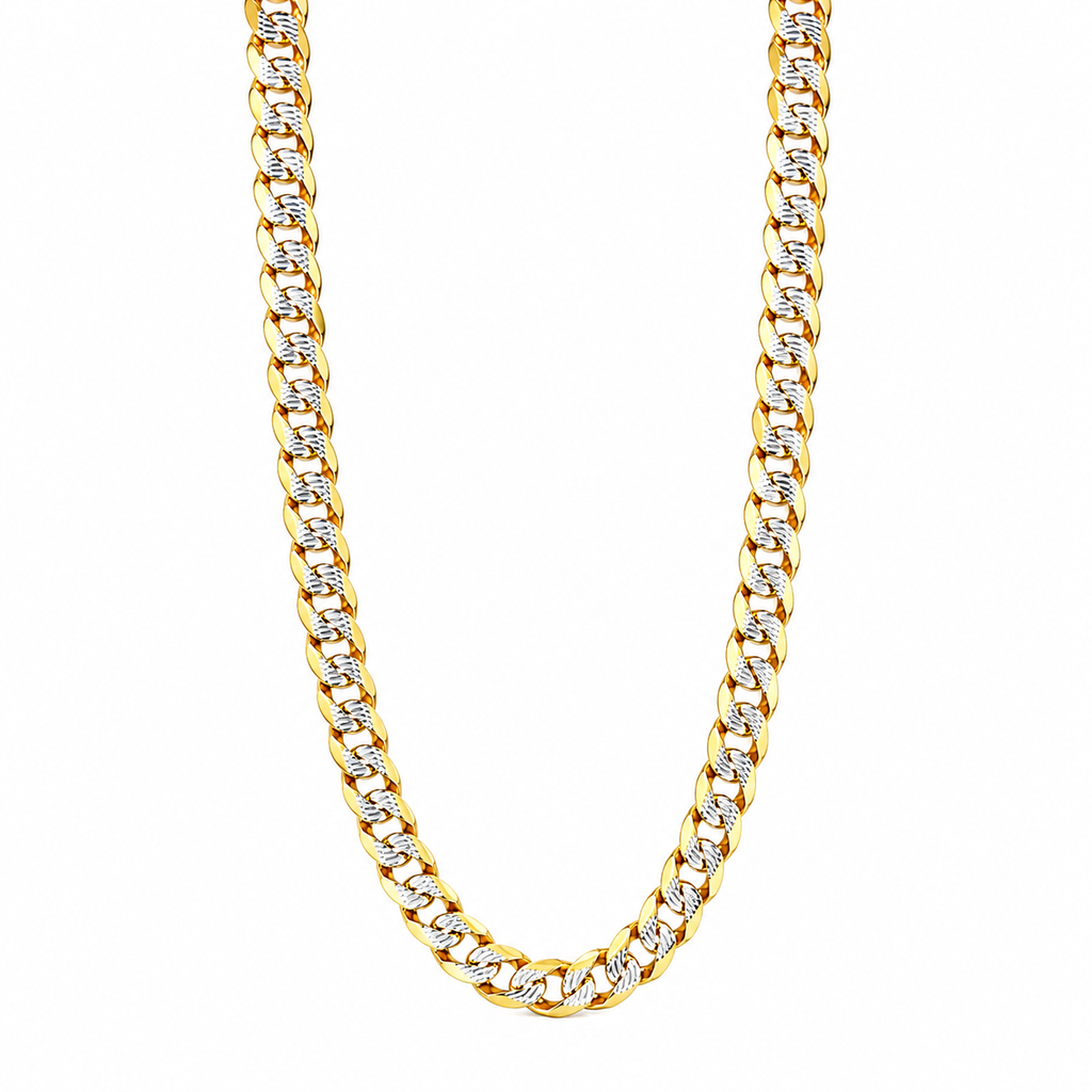 flat cubano mens necklace
