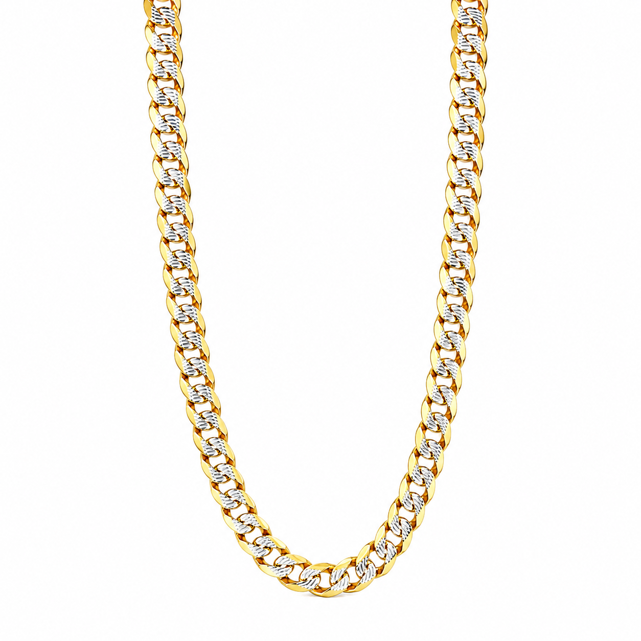 flat cubano mens necklace