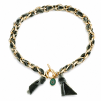 link chain x velvet ribbon necklace