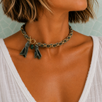 link chain x velvet ribbon necklace