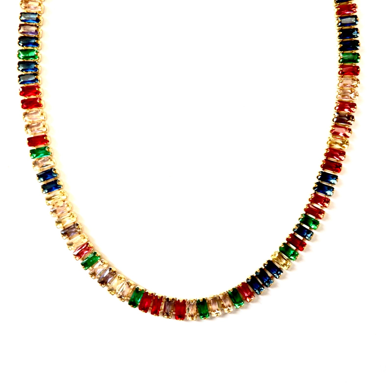 my rainbow choker necklace