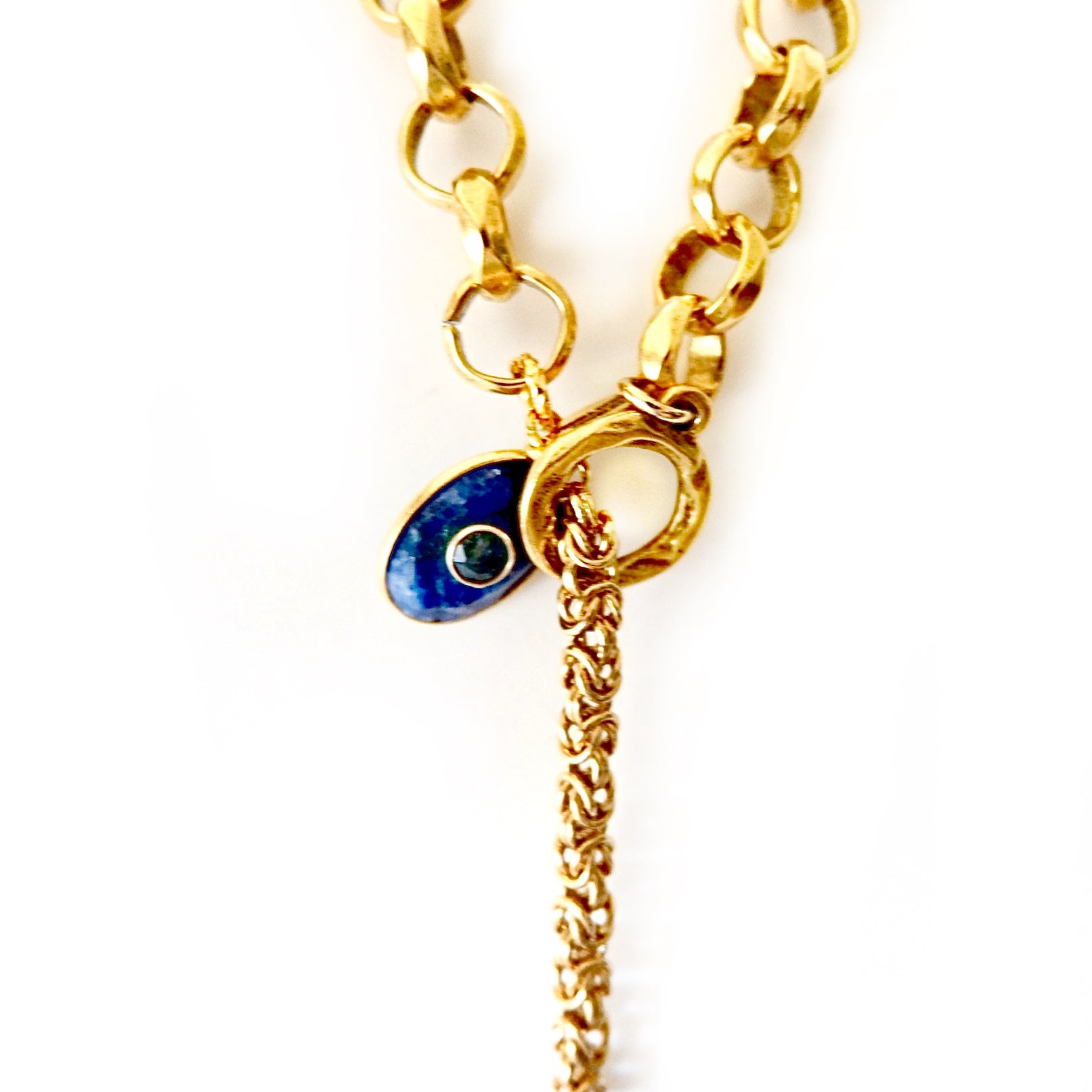 vintage chains and charms necklace