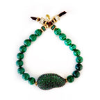 malachite green onyx crystal bracelet