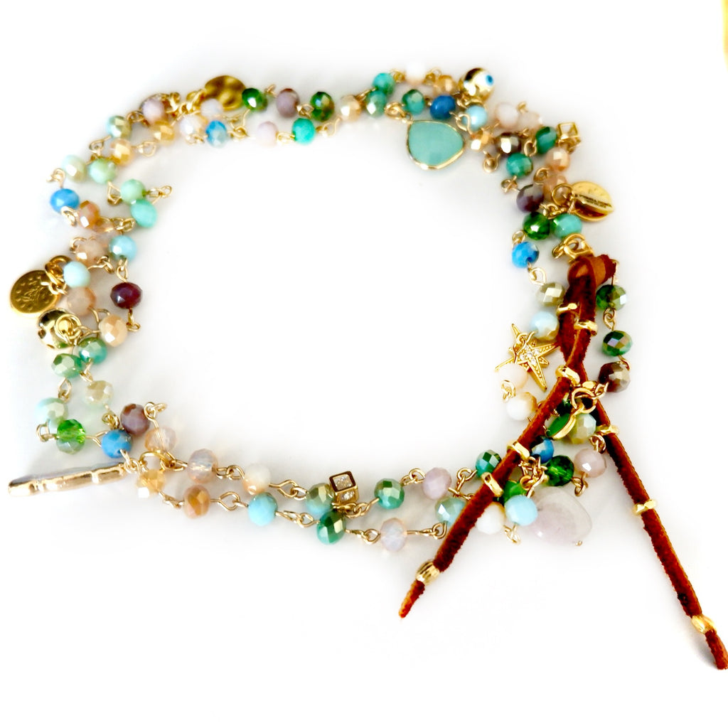 colorful fantasy gemstone necklace