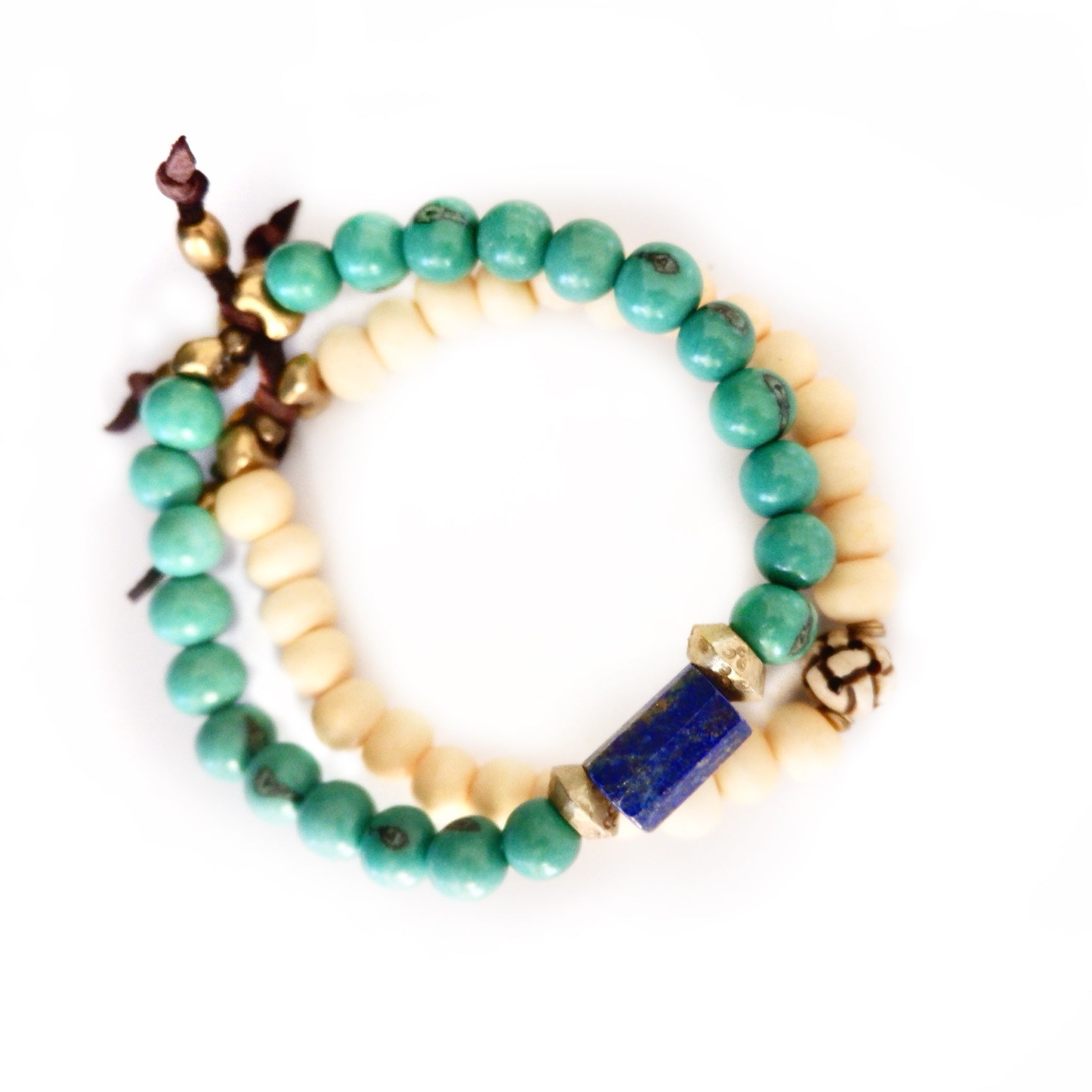 knot meets tibetan bone bracelet