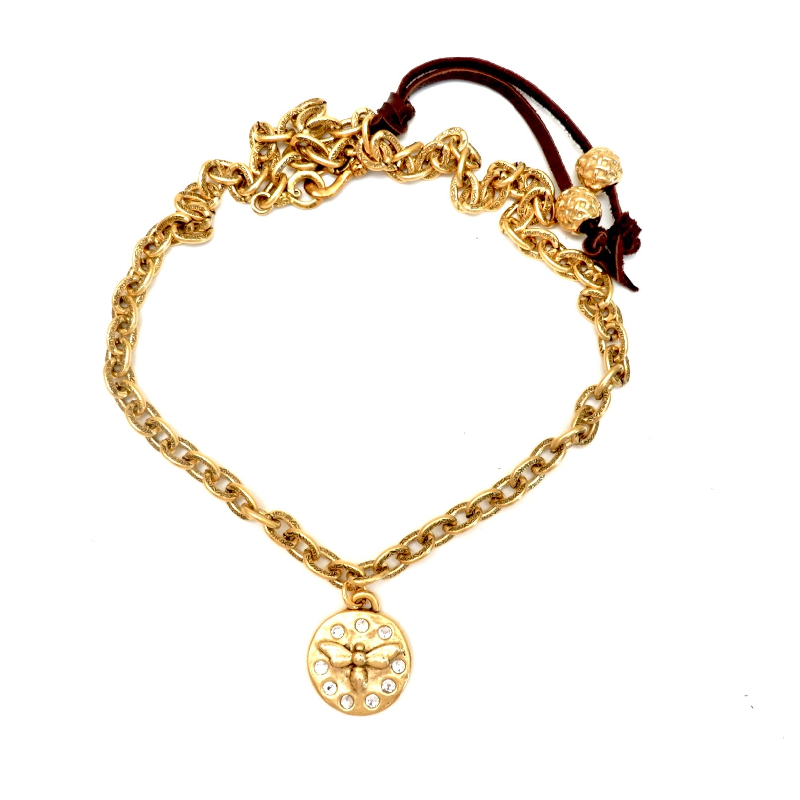 bumble bee bling vintage necklace