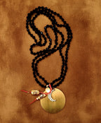 circle x moon necklace
