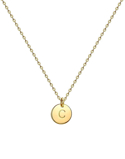 my dainty initial necklace