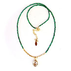 gemstones x oval crystal necklace