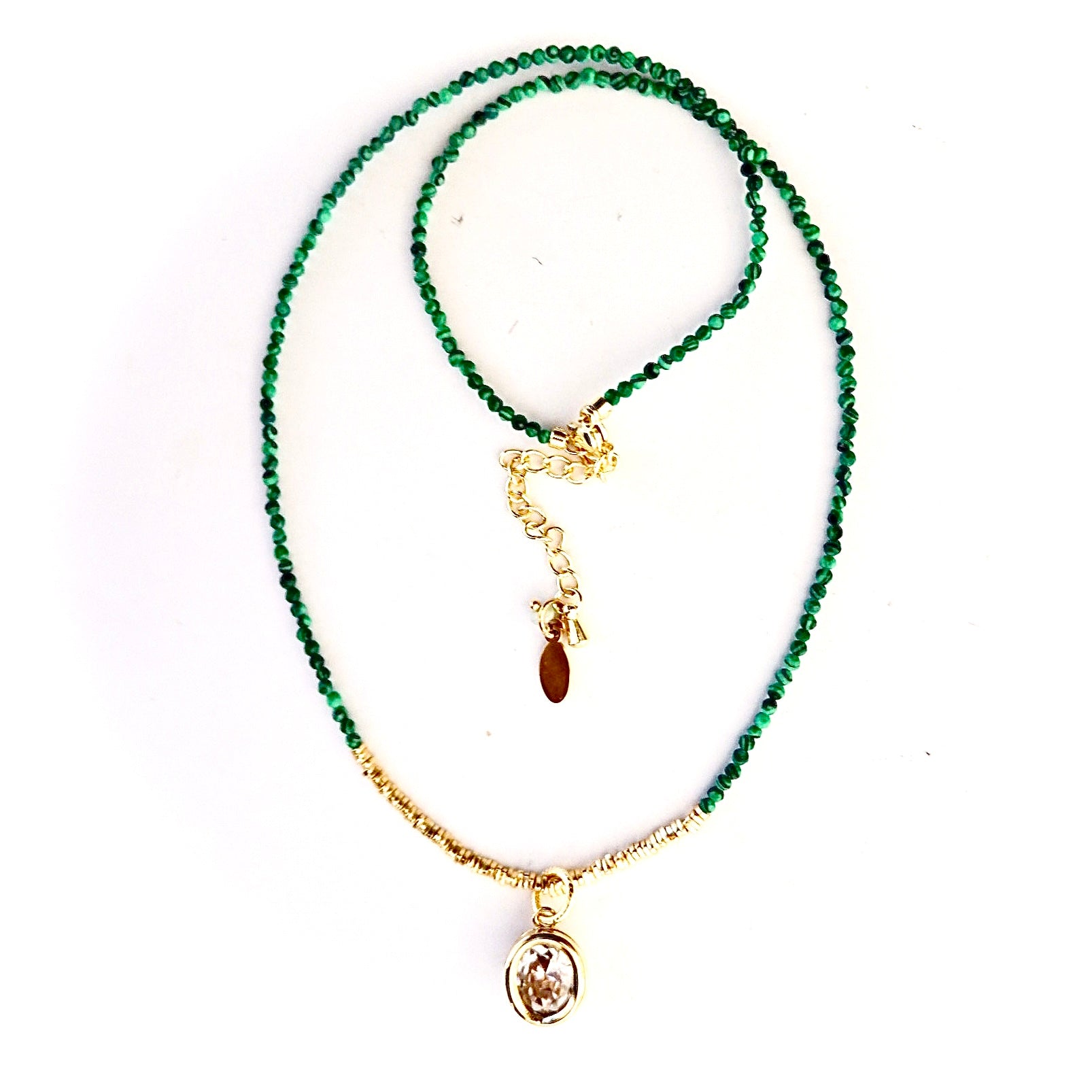 gemstones x oval crystal necklace