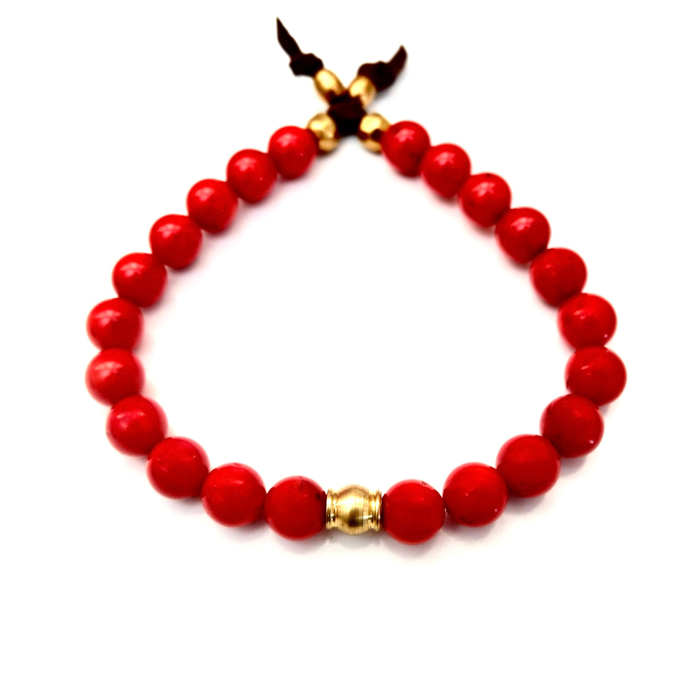 red coral mens bracelet