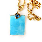 turquoise and vintage heart necklace