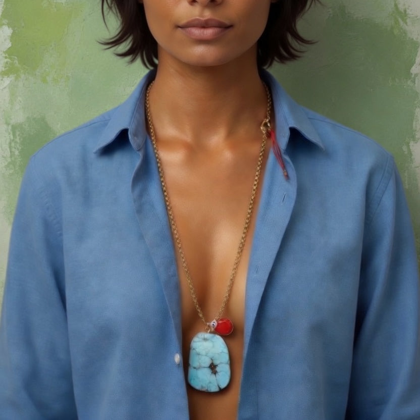 turquoise mountain necklace