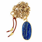 lapis lazuli x vintage chain necklace