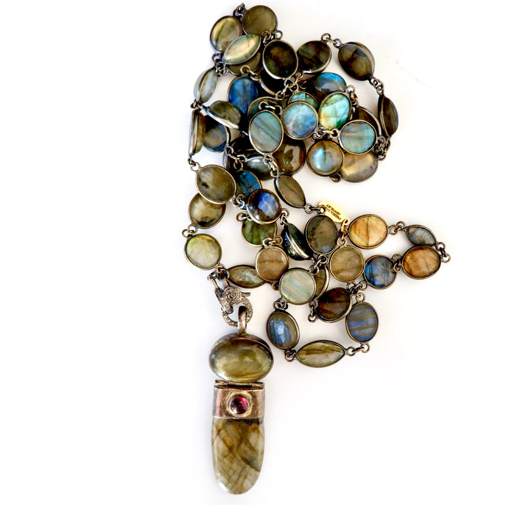 labradorite dream vintage necklace