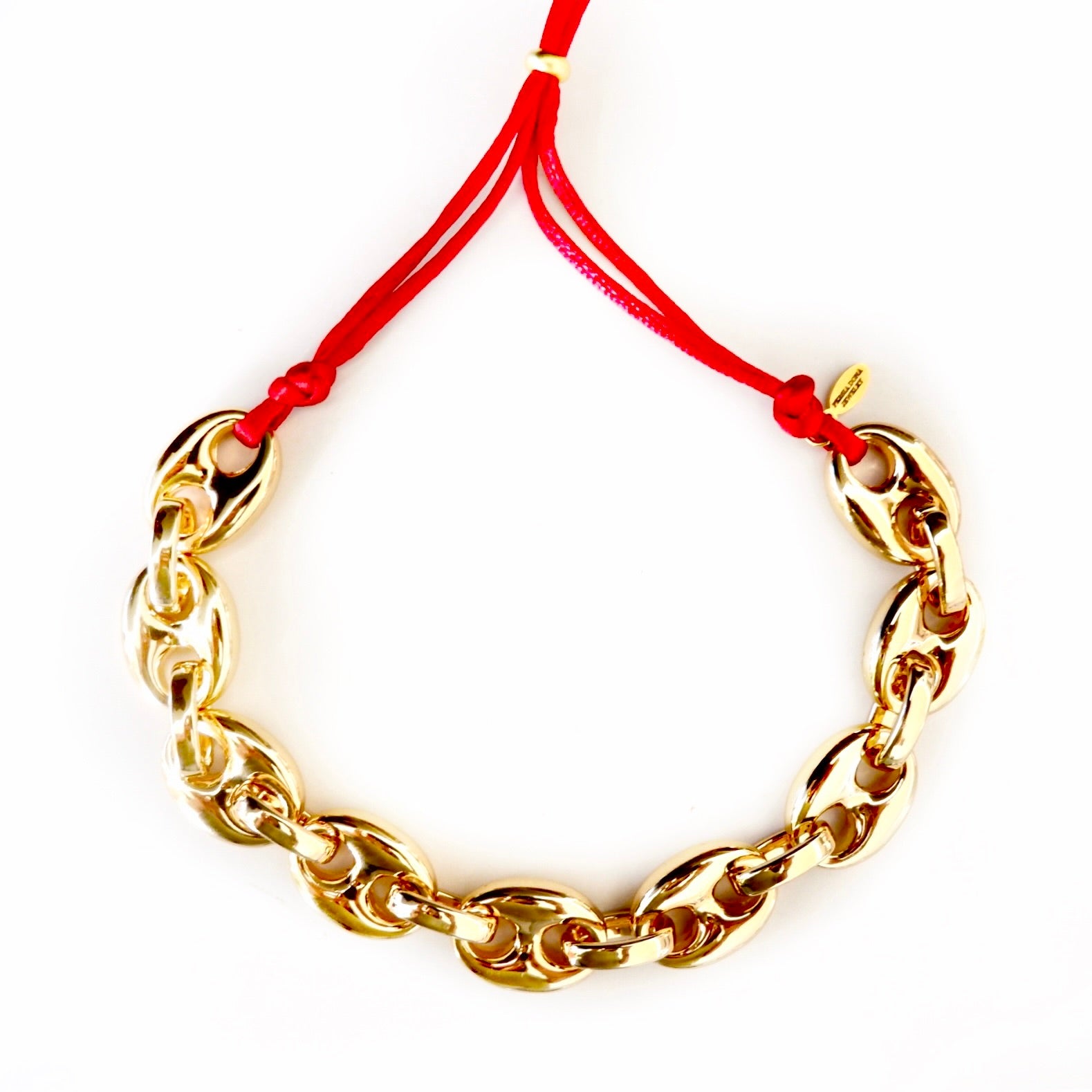 puffy gg link chain necklace