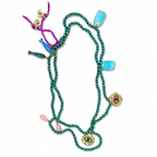 sparkling gems x charms necklace