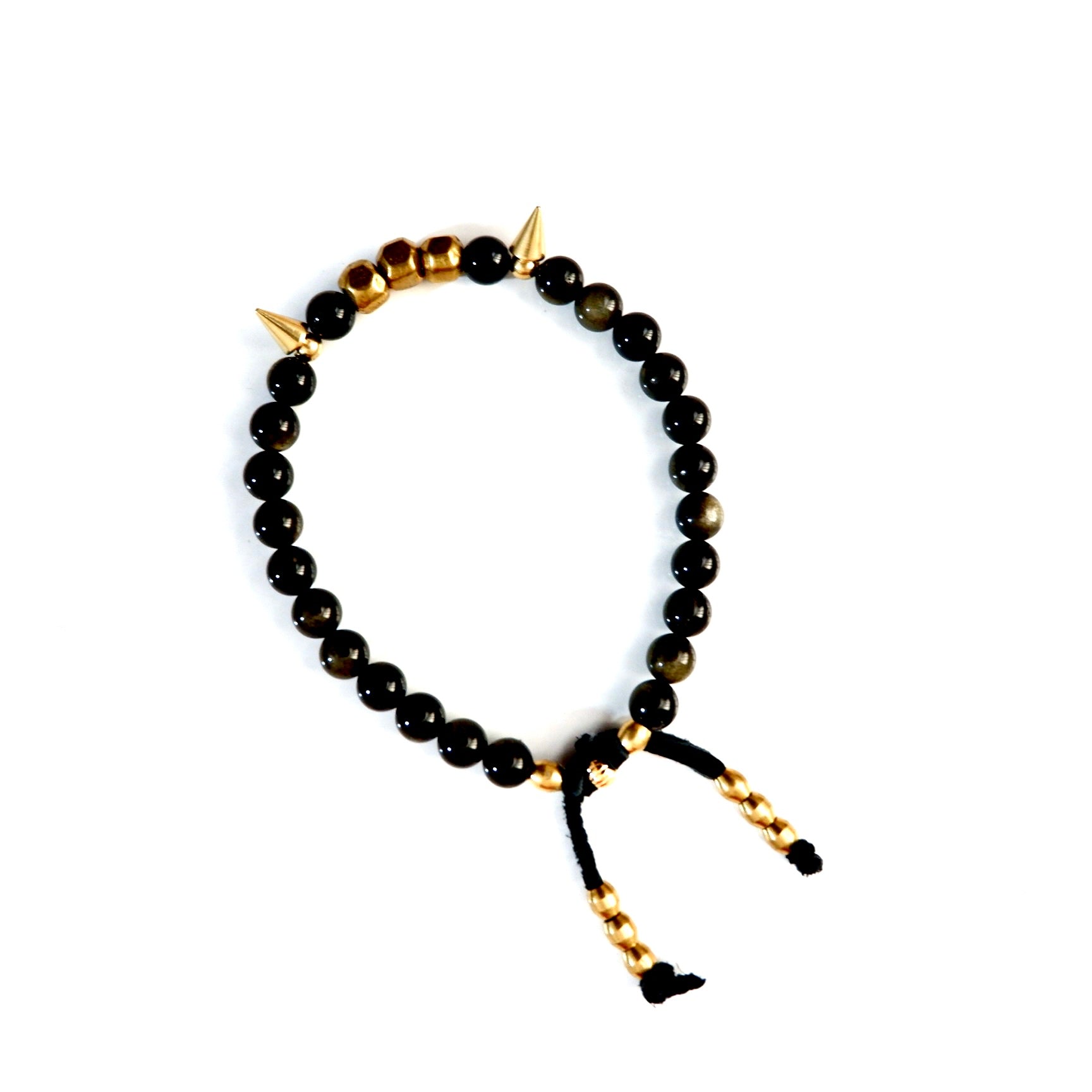 golden spikes mens bracelets